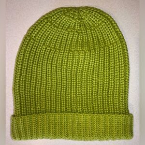 New Dolls Kill Lime Green Extra Large Slouchy Knit Beanie